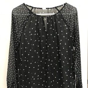 Black and White Sheer Blouse